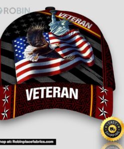 Eagle Flying On the Sky Veteran Classic Cap Eagle Flying On the Sky Veteran Classic Cap