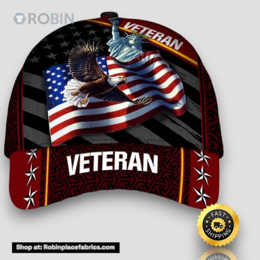 Eagle Flying On the Sky Veteran Classic Cap