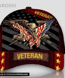 Eagle Holding US Flag Veteran Classic Cap