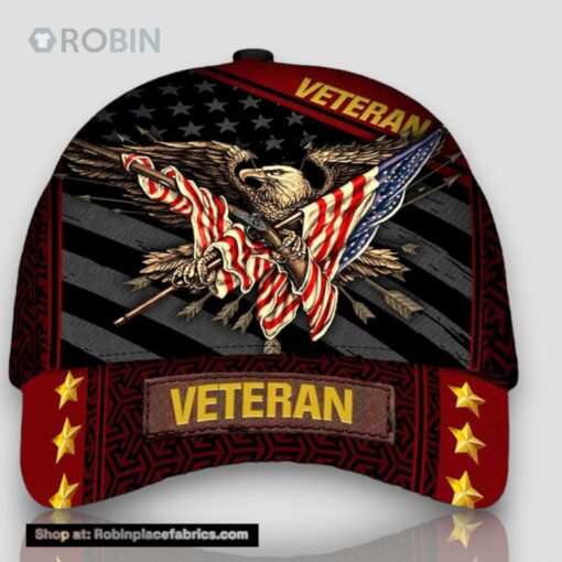 Eagle Holding US Flag Veteran Classic Cap