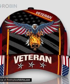 Eagle Skull American Flag Veteran Classic Cap