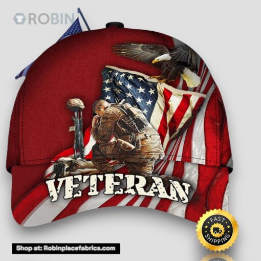 Eagle US Flag Pride Veteran Classic Cap