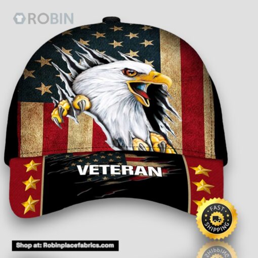Eagle US Flag Veteran Classic Cap