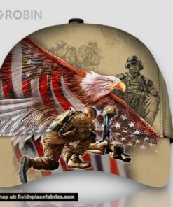 Eagle US Flag Wings Veteran Classic Cap