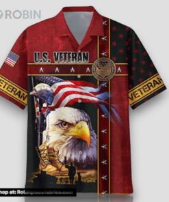 Eagle US Veteran 3D Full Printed 4th Of July Hawaiian Shirt