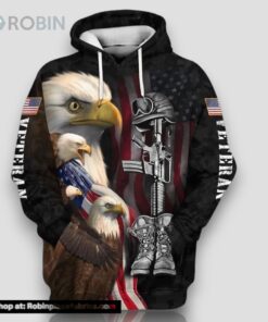Eagle Veteran All Over Print 3D Hoodie For Military Eagle Veteran All Over Print 3D Hoodie For Military