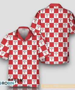 Fireball Whisky Checkerboard Hawaiian Shirt