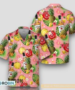 Floral Pineapple Jim Beam Hawaiian Shirt
