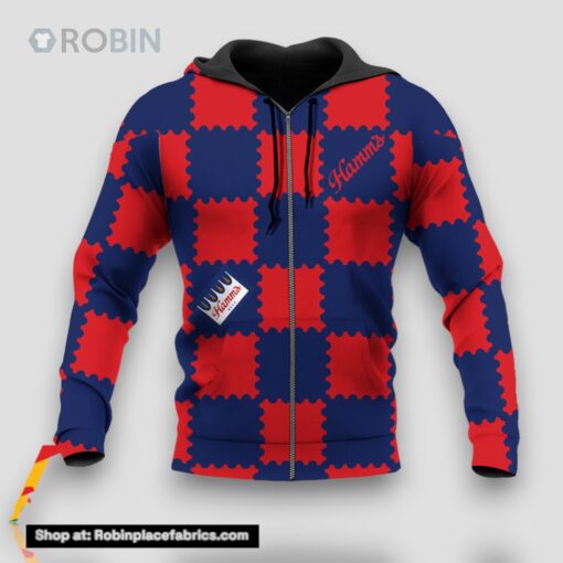 Gorgeous Gingham Hamm’s Beer Hoodie & Zip Hoodie