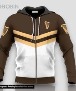 Guinness Beer Brown Tennis Hoodie & Zip Hoodie