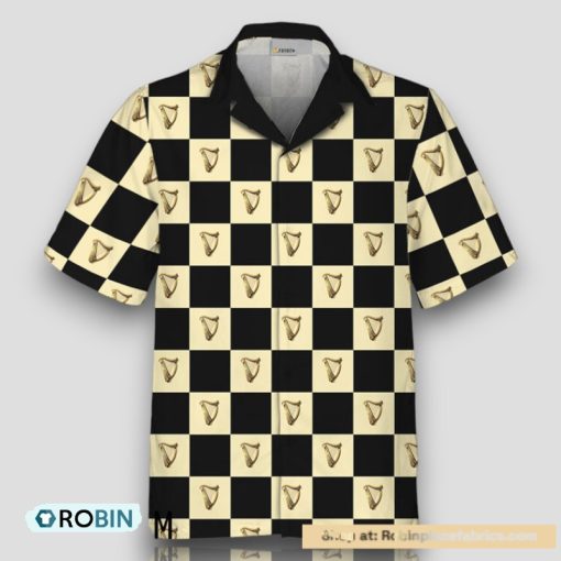 Guinness Checkerboard Hawaiian Shirt