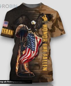 Honor The Fallen Veteran All Over Print 3D T Shirt For Military