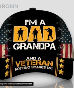 I Am A Grandpa And A Veteran Classic Cap