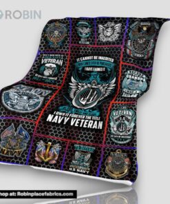 I Own It Forever The Title Navy Veteran Fleece Throw Blanket