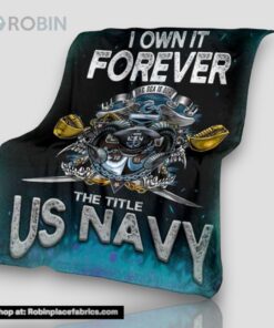 I Own It Forever The Title Us Navy Fleece Throw Blanket