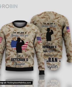 I’m Veteran Daughter Ugly Christmas Sweater Cute Christmas Gift For Men And Women