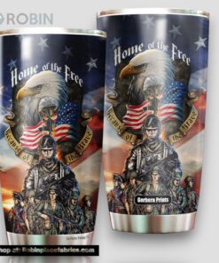 Independence Day 4th Of July Veteran Home Of The Free Stainless Steel Tumbler Cup Travel