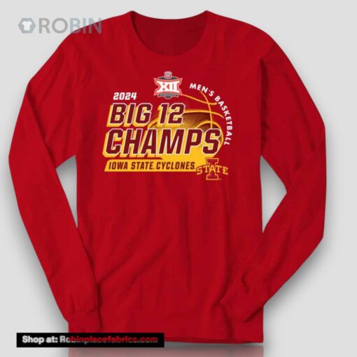 Iowa State 2024 Big 12 Men’s Basketball Conference Tournament Champions Locker Room Shirt