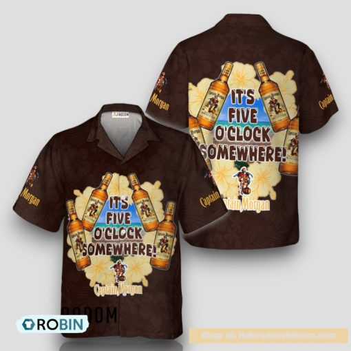 It’s Five O’clock Somewhere Captain Morgan Hawaiian Shirt