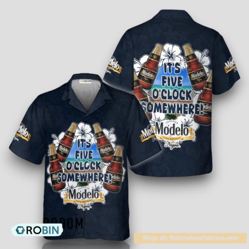 It’s Five O’clock Somewhere Modelo Negra Hawaiian Shirt