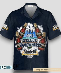 It’s Five O’clock Somewhere Modelo Negra Hawaiian Shirt