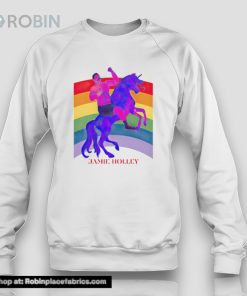 Jamie Holley Riding Horse Rainbow Pride Shirt
