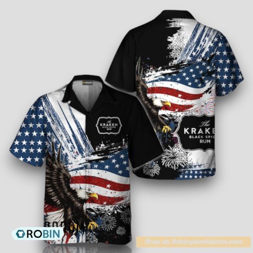 Kraken Rum Fourth Of July Eagle Hawaiian Shirt