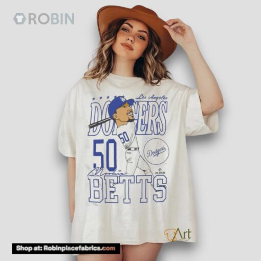 Los Angeles Dodgers Mookie Betts Caricature Shirt