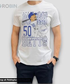 Los Angeles Dodgers Mookie Betts Caricature Shirt