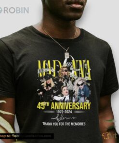 Madonna 45th Anniversary Unisex Shirt 1979 Äì 2024 Thank You For The Memories Shirt Madonna 45th Anniversary Unisex Shirt 1979 Äì 2024 Thank You For The Memories Shirt