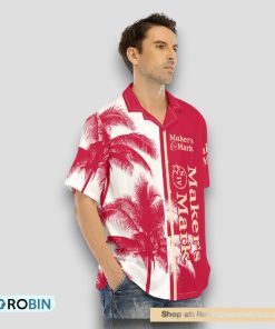 Maker’s Mark Tropical Coconut Trees Hawaiian Shirt