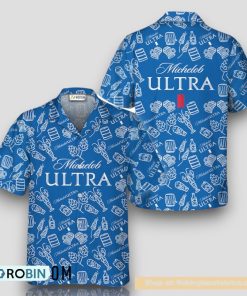Michelob ULTRA Doodle Art Hawaiian Shirt Michelob ULTRA Doodle Art Hawaiian Shirt
