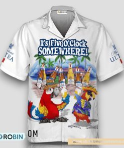 Michelob ULTRA Funny Parrot Hawaiian Shirt Michelob ULTRA Funny Parrot Hawaiian Shirt