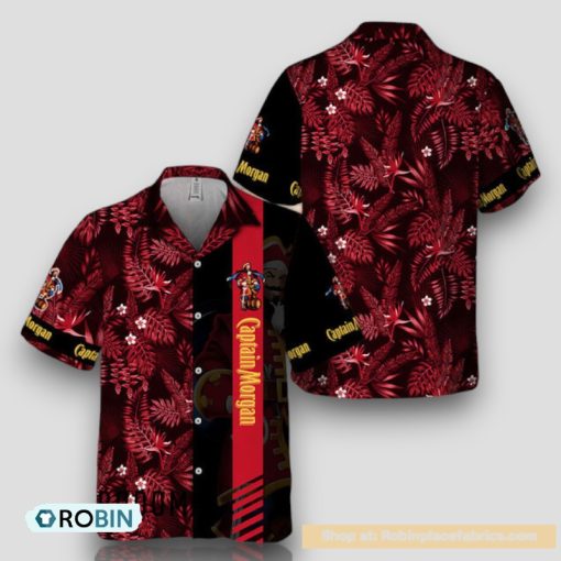Midnight Tropical Foliage Captain Morgan Hawaiian Shirt
