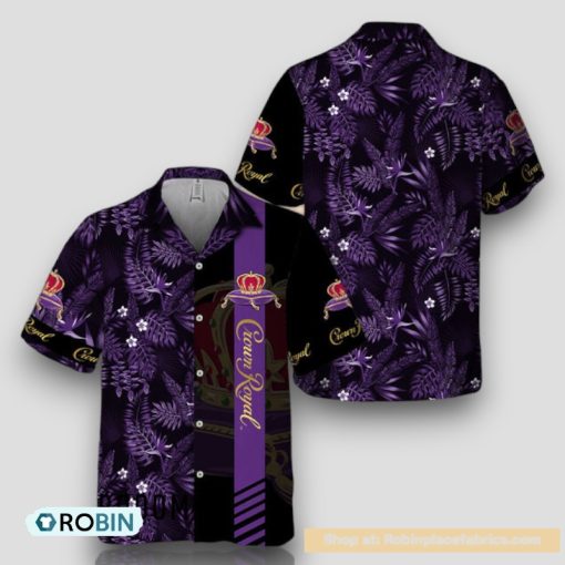 Midnight Tropical Foliage Crown Royal Hawaiian Shirt