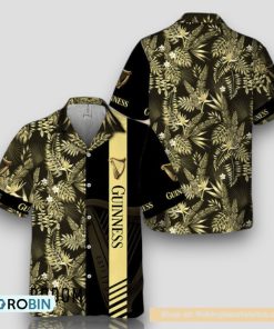 Midnight Tropical Foliage Guinness Hawaiian Shirt Midnight Tropical Foliage Guinness Hawaiian Shirt