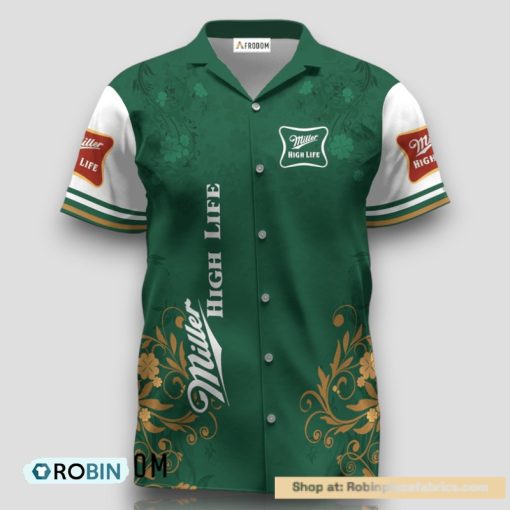 Miller High Life St. Patrick’s Day Leprechaun Hawaiian Shirt