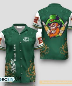 Miller High Life St. Patrick’s Day Leprechaun Hawaiian Shirt
