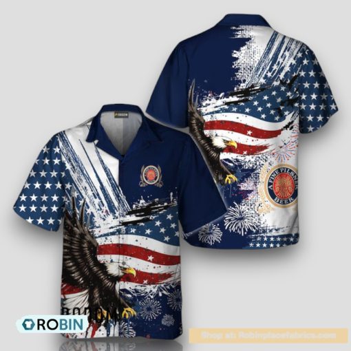 Miller Lite Fourth Of July Eagle Hawaiian Shirt