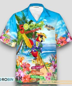 Modelo Negra Parrot Hawaiian Shirt