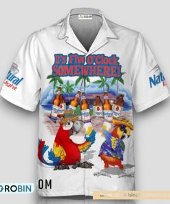 Natural Light Funny Parrot Hawaiian Shirt Natural Light Funny Parrot Hawaiian Shirt