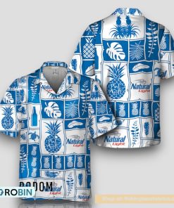 Natural Light Tropical Pineapple Hawaiian Shirt