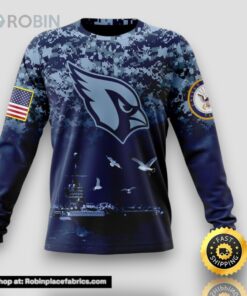 NFL Arizona Cardinals Crewneck Sweatshirt Honor US Navy Veterans Stylish Gear For Fans NFL Arizona Cardinals Crewneck Sweatshirt Honor US Navy Veterans Stylish Gear For Fans