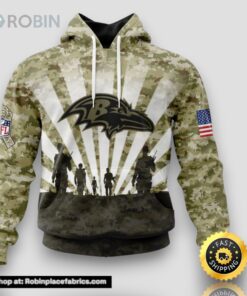 NFL Baltimore Ravens Salute To Service Honor Veterans And Their Families Hoodie