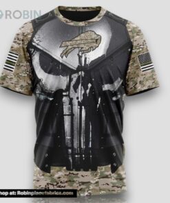 NFL Buffalo Bills 3D T Shirt Punisher Skull Camouflage Veteran Kits Represent Your Team