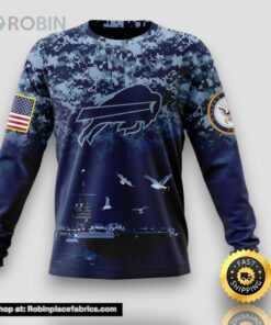 NFL Buffalo Bills Crewneck Sweatshirt Honor US Navy Veterans Stylish Gear For Fans