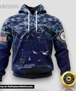 NFL Carolina Panthers 3D Hoodie Honor US Navy Veterans Stylish Gear For Fans