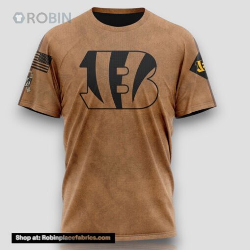 NFL Cincinnati Bengals T Shirt Special Salute To Service For Veterans Day Full Printed T Shirt