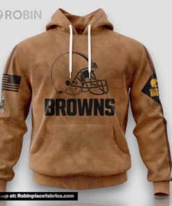 NFL Cleveland Browns Hoodie Special Salute To Service For Veterans Day Full Printed Hoodie