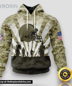 NFL Cleveland Browns Salute To Service Honor Veterans And Their Families Hoodie